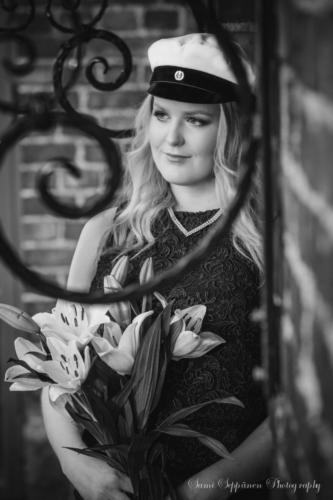 Ylioppilaskuva ylioppilas ja kiekurat